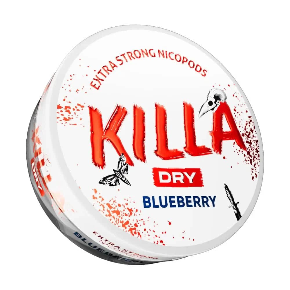 Killa Dry Nicotine Pouches Blueberry - 9.6mg -